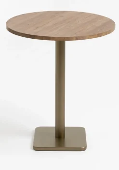 XOOON Brest bartafel vintage oak (D80cm) kleur Goud van COCOmaison^ Woonaccessoires|Bartafels