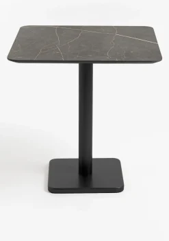 XOOON Brest bistrotafel marble onyx (75x75cm) kleur Zwart^ Eettafels|Woonaccessoires