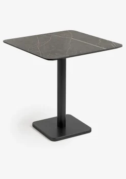 XOOON Brest bistrotafel marble onyx (75x75cm) kleur Zwart^ Eettafels|Woonaccessoires
