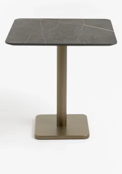 XOOON Brest bistrotafel marble onyx (75x75cm) kleur Goud^ Woonaccessoires|Eettafels