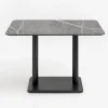 XOOON Brest bistrotafel marble light grey (120x75cm) kleur Zwart^ Woonaccessoires|Eettafels