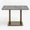 XOOON Brest bistrotafel marble light grey (120x75cm) kleur Goud^ Eettafels|Woonaccessoires