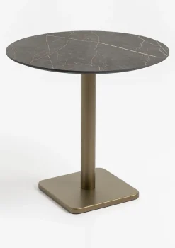 XOOON Brest bistrotafel marble onyx (D80cm) kleur Goud van COCOmaison^ Woonaccessoires|Eettafels