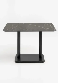 XOOON Brest bistrotafel marble onyx (120x75cm) kleur Zwart^ Woonaccessoires|Eettafels