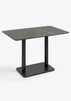 XOOON Brest bistrotafel marble onyx (120x75cm) kleur Zwart^ Woonaccessoires|Eettafels