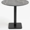 XOOON Brest bistrotafel marble light grey (D80cm) kleur Zwart^ Eettafels|Woonaccessoires