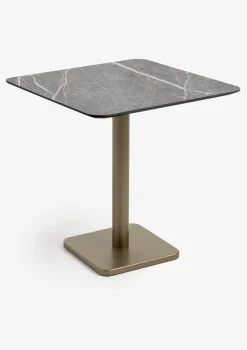 XOOON Brest bistrotafel marble light grey (75x75cm) kleur Goud^ Woonaccessoires|Eettafels