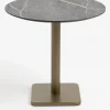 XOOON Brest bistrotafel marble light grey (D80cm) kleur Goud^ Woonaccessoires|Eettafels