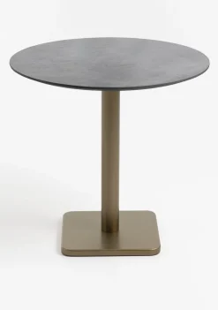 XOOON Brest bistrotafel stone (D80cm) in kleur Goud van COCOmaison^ Woonaccessoires|Eettafels