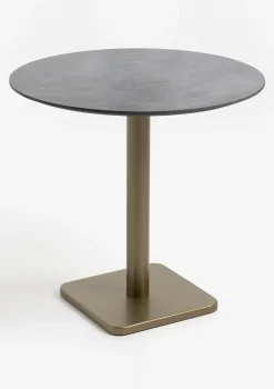 XOOON Brest bistrotafel stone (D80cm) in kleur Goud van COCOmaison^ Woonaccessoires|Eettafels