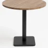 XOOON Brest bistrotafel vintage oak (D80cm) kleur Zwart^ Eettafels|Woonaccessoires