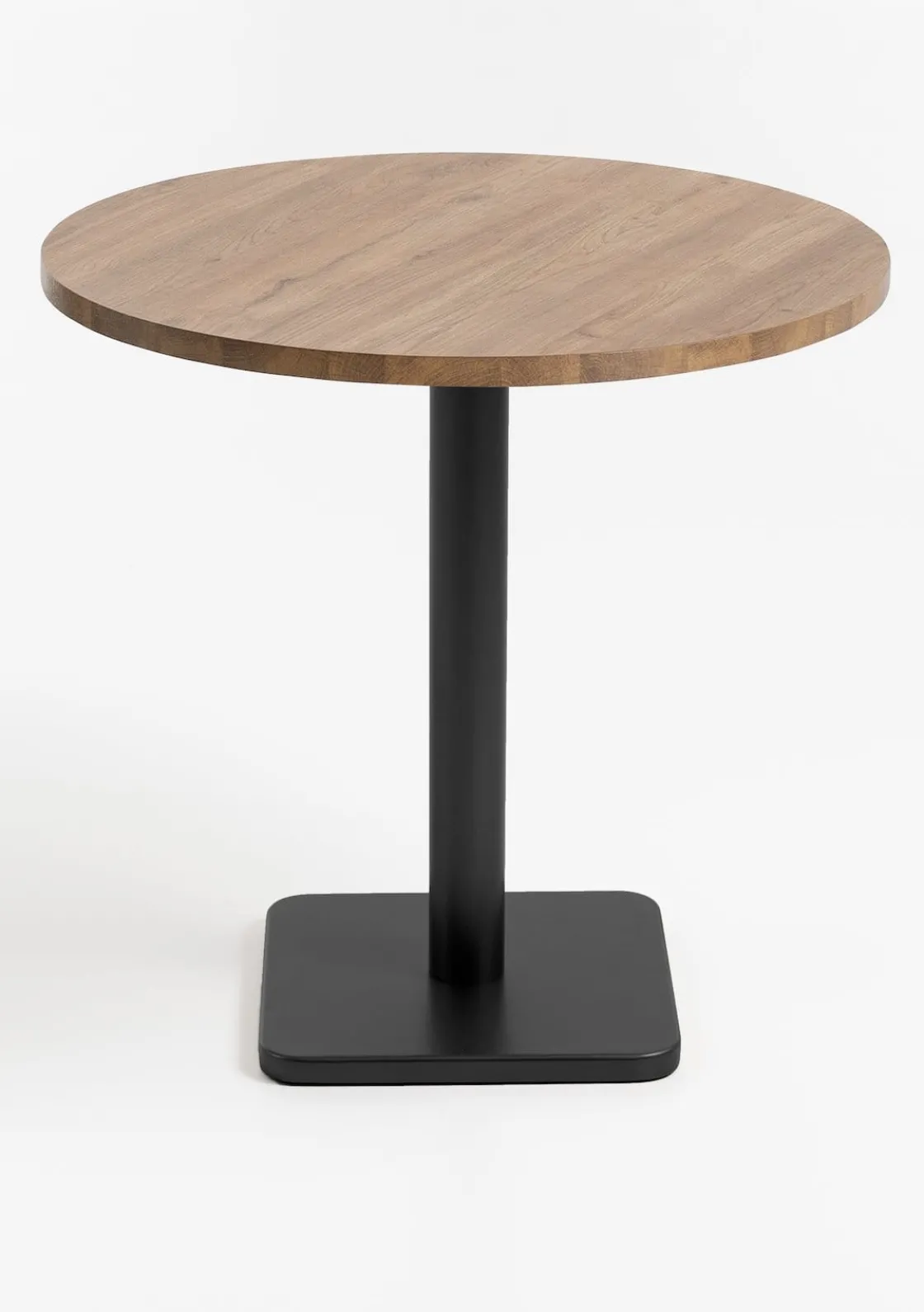 XOOON Brest bistrotafel vintage oak (D80cm) kleur Zwart^ Eettafels|Woonaccessoires