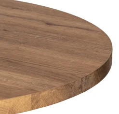 XOOON Brest bistrotafel vintage oak (D80cm) kleur Zwart^ Eettafels|Woonaccessoires