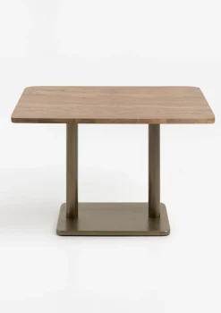 XOOON Brest bistrotafel vintage oak (120x75cm) kleur Goud^ Eettafels|Woonaccessoires