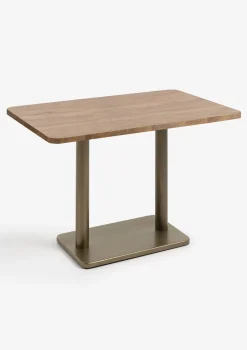 XOOON Brest bistrotafel vintage oak (120x75cm) kleur Goud^ Eettafels|Woonaccessoires