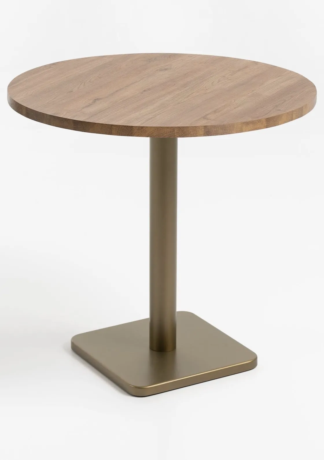 XOOON Brest bistrotafel vintage oak (D80cm) kleur Goud van COCOmaison^ Woonaccessoires|Eettafels