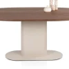 XOOON Brianza, eetkamertafel 210 x 100 cm - walnoot fineer - Creme^ Tafelconfigurator|Eettafels