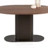 XOOON Brianza, eetkamertafel 150 x 120 cm - walnoot fineer - Steel Brown^ Tafelconfigurator|Eettafels