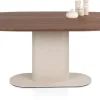XOOON Brianza, eetkamertafel 240 x 100 cm - walnoot fineer - Creme^ Eettafels|Tafelconfigurator