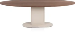 XOOON Brianza, eetkamertafel 240 x 100 cm - walnoot fineer - Creme^ Eettafels|Tafelconfigurator