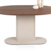 XOOON Brianza, eetkamertafel 150 x 120 cm - walnoot fineer - Creme^ Tafelconfigurator|Eettafels