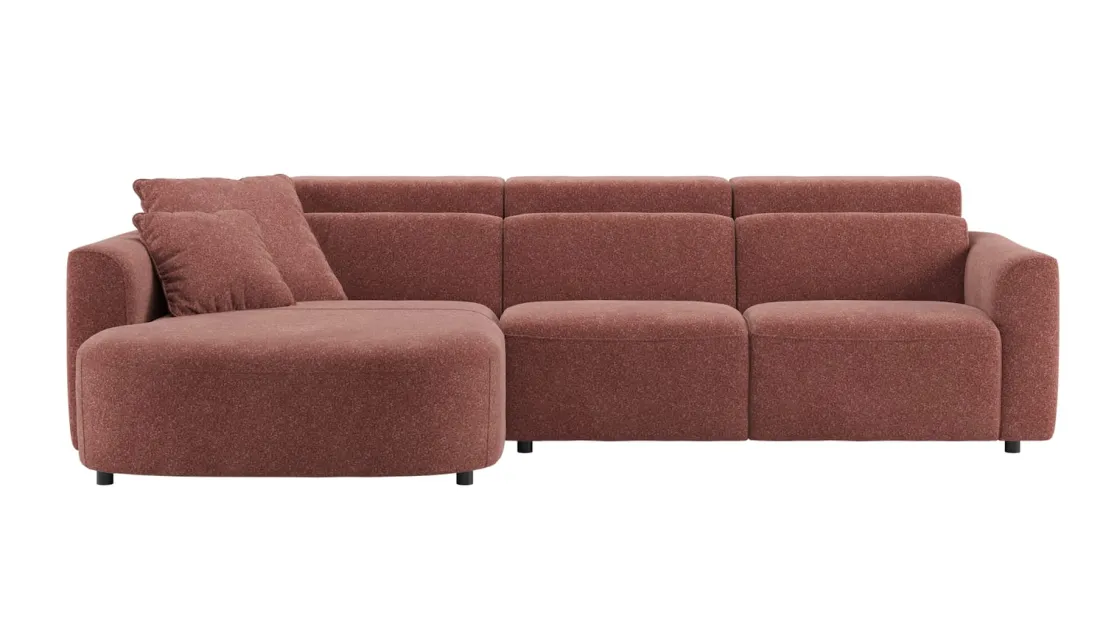 XOOON Cantello, Longchair curved links incl. 2 armkussens - 2,5 zits arm rechts^ Cantello|Cantello