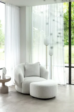 XOOON Cervos, fauteuil draaibaar - rond 100cm incl. 1 kussen 45x45^ Leren Fauteuils|Stoffen Fauteuils