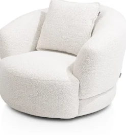 XOOON Cervos, fauteuil draaibaar - rond 100cm incl. 1 kussen 45x45^ Leren Fauteuils|Stoffen Fauteuils