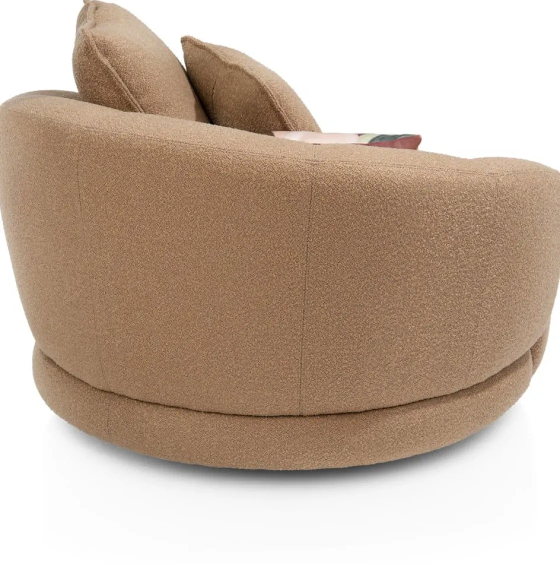 XOOON Cervos, fauteuil draaibaar - rond 130cm incl. 1 kussen 60x60 + 1 kussen 45x45^ Leren Fauteuils|Stoffen Fauteuils