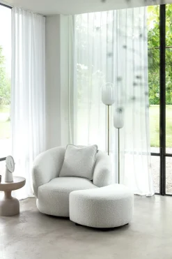 XOOON Cervos, poef/hocker bij fauteuil draaibaar klein^ Leren Fauteuils|Stoffen Fauteuils
