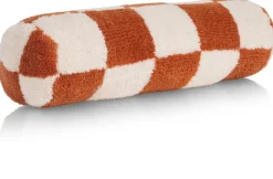 XOOON Check bolster kussen 15x50cm in kleur Koper shop je bij COCOmaison^ Woonaccessoires