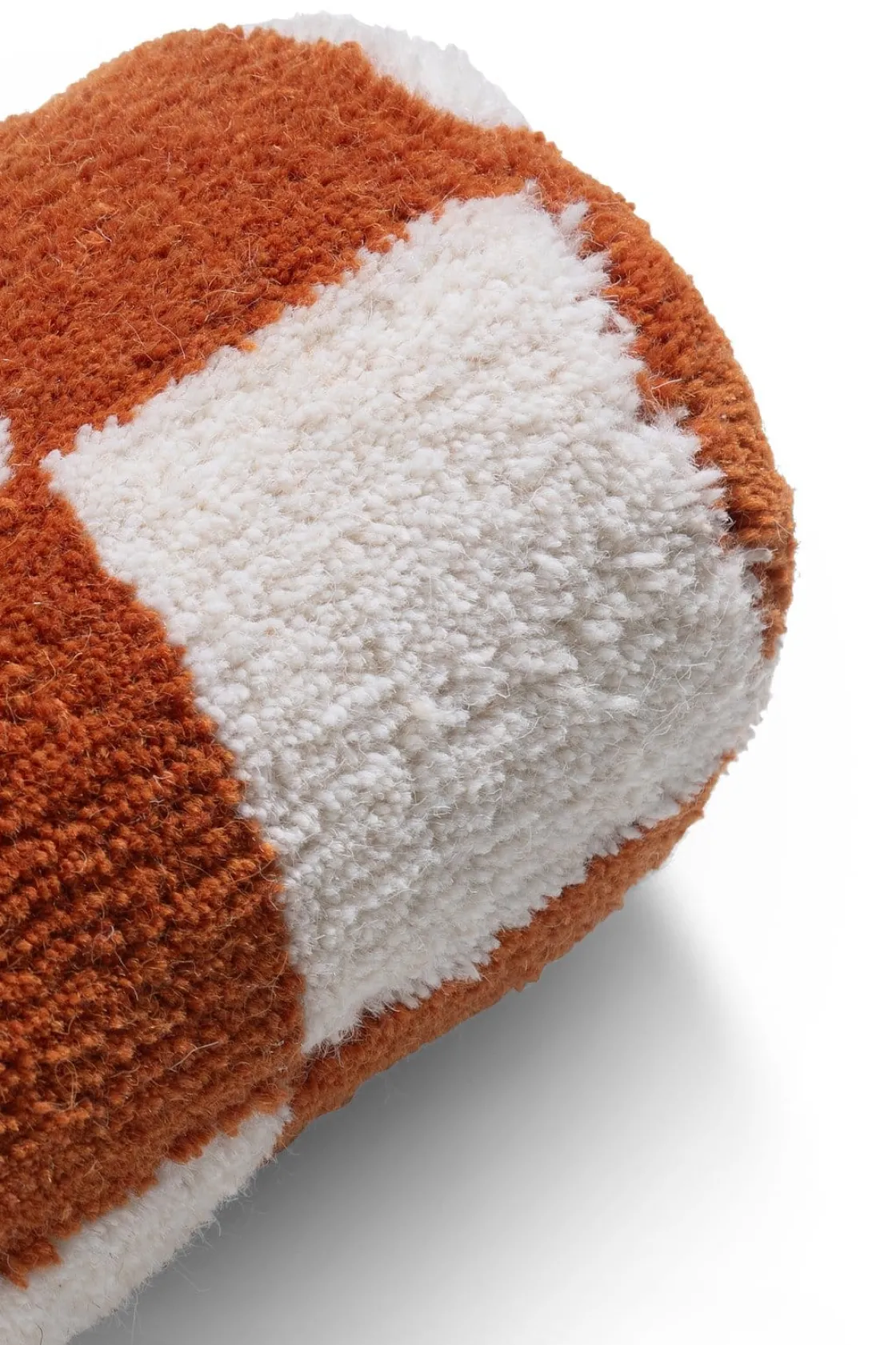 XOOON Check bolster kussen 15x50cm in kleur Koper shop je bij COCOmaison^ Woonaccessoires
