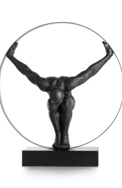 XOOON Circle Man beeld H58cm in de kleur Zwart - COCOmaison^ Woonaccessoires