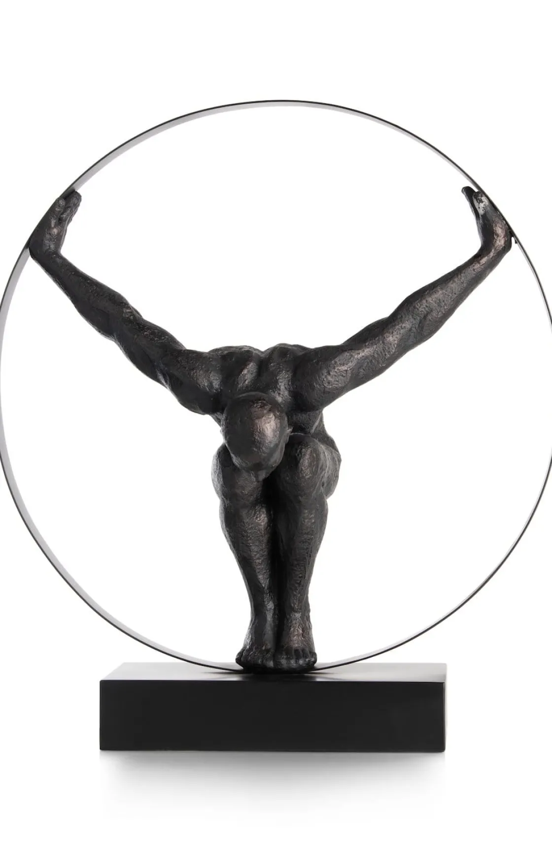 XOOON Circle Man beeld H58cm in de kleur Zwart - COCOmaison^ Woonaccessoires