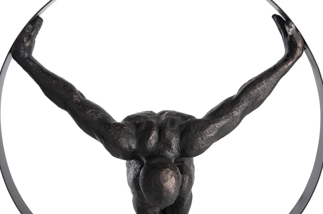 XOOON Circle Man beeld H58cm in de kleur Zwart - COCOmaison^ Woonaccessoires