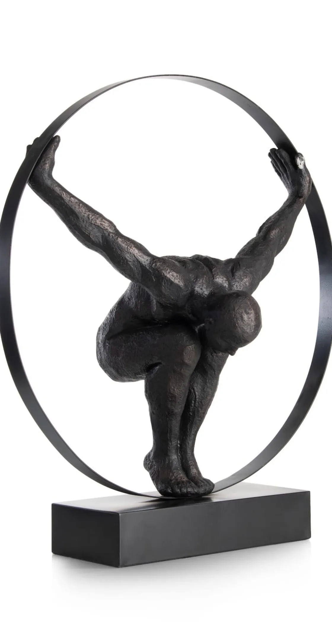 XOOON Circle Man beeld H58cm in de kleur Zwart - COCOmaison^ Woonaccessoires