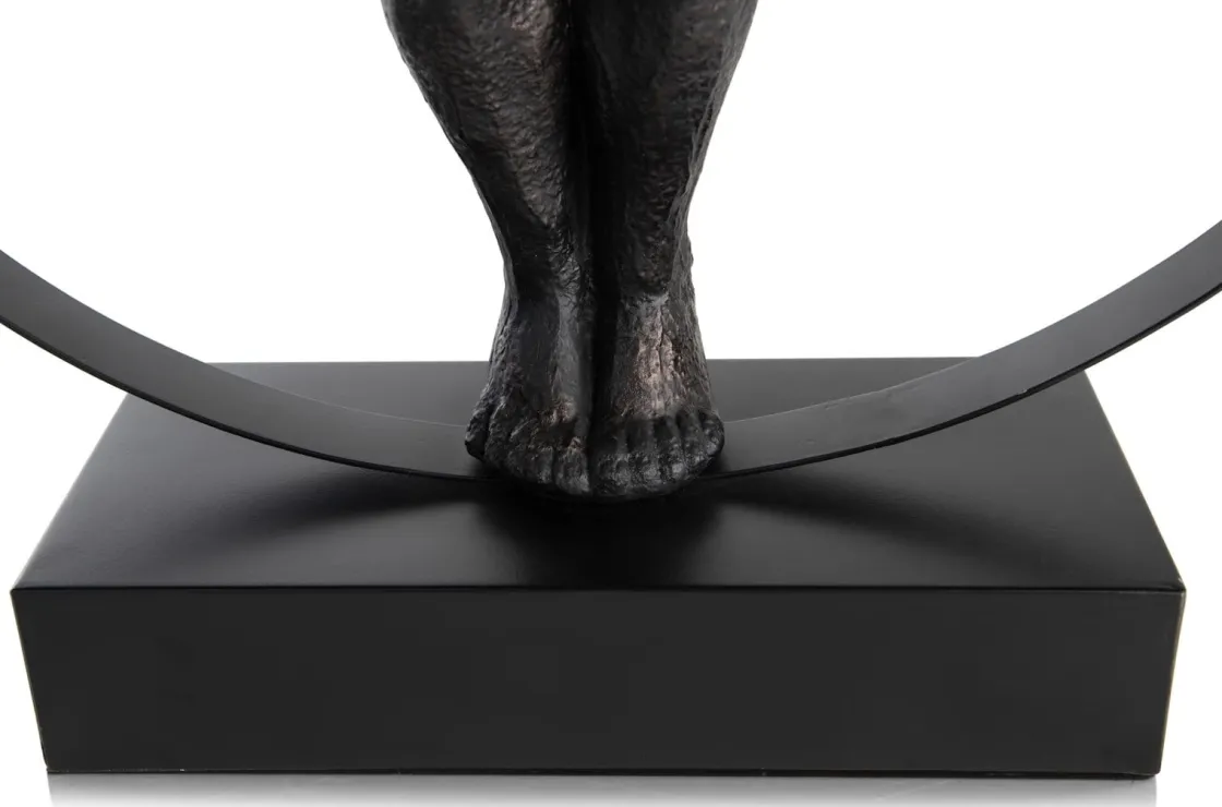 XOOON Circle Man beeld H58cm in de kleur Zwart - COCOmaison^ Woonaccessoires