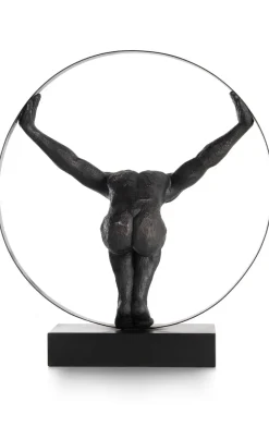 XOOON Circle Man beeld H58cm in de kleur Zwart - COCOmaison^ Woonaccessoires