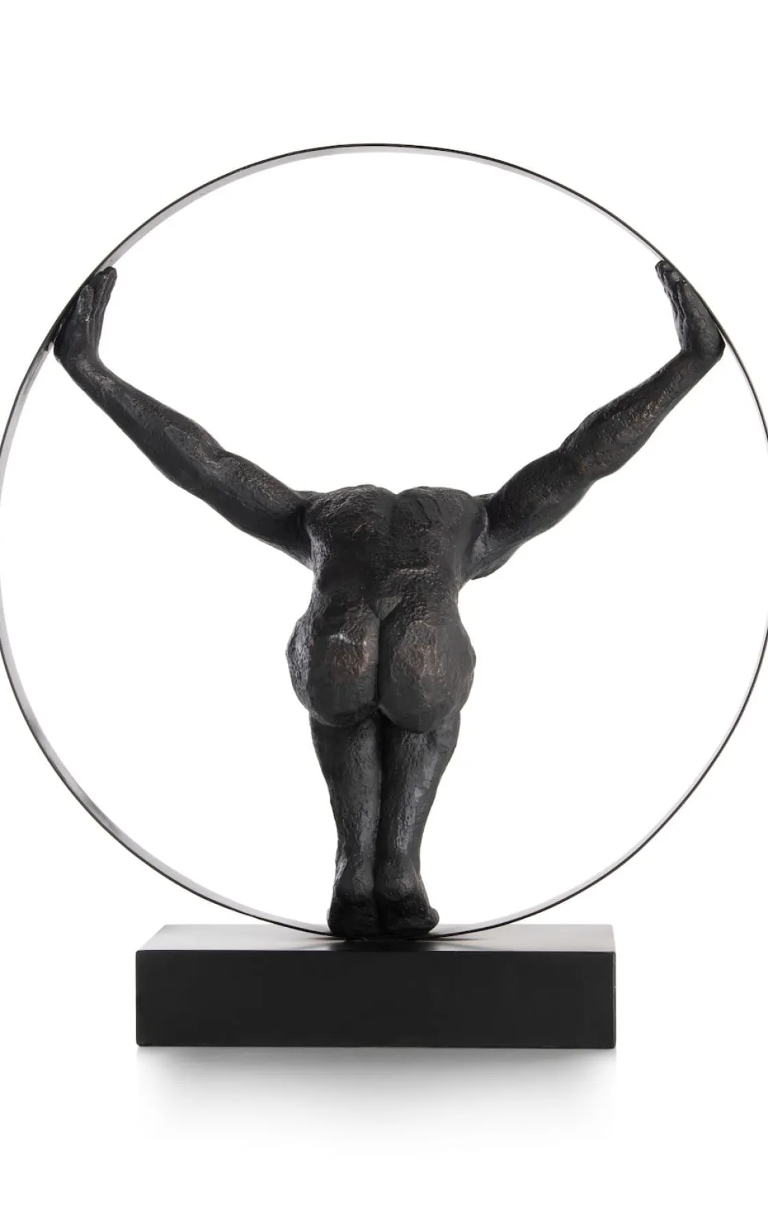XOOON Circle Man beeld H58cm in de kleur Zwart - COCOmaison^ Woonaccessoires