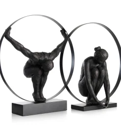 XOOON Circle Man beeld H58cm in de kleur Zwart - COCOmaison^ Woonaccessoires