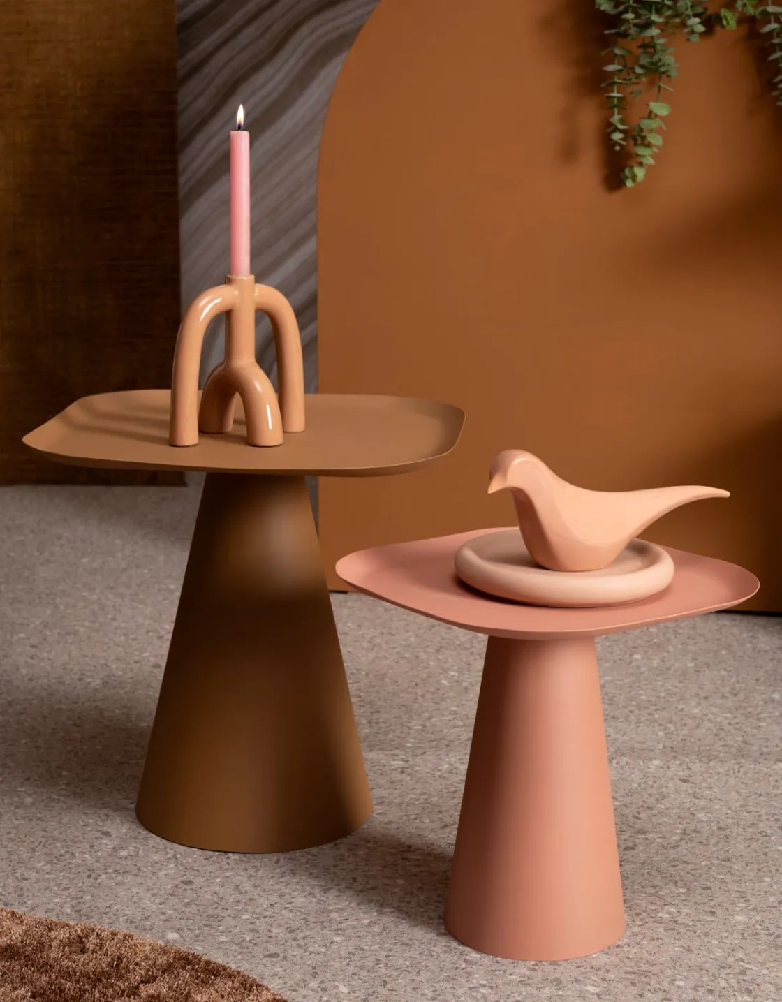 XOOON COCOmaison, Adele kandelaar H20cm - Oranje^ Woonaccessoires