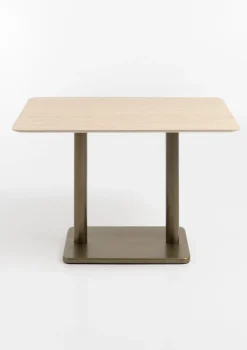XOOON COCOmaison, Brest bistrotafel Travertine 120x75cm - Goud^ Woonaccessoires|Eettafels