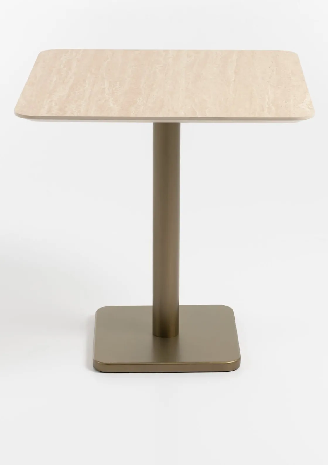 XOOON COCOmaison, Brest bistrotafel Travertine 75x75cm - Goud^ Woonaccessoires|Eettafels