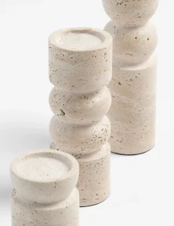 XOOON COCOmaison, Ivy set van 3 kandelaren - Cremekleurig^ Woonaccessoires