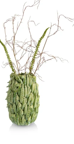 XOOON COCOmaison, Peas in a pot vaas H45cm - Groen^ Woonaccessoires
