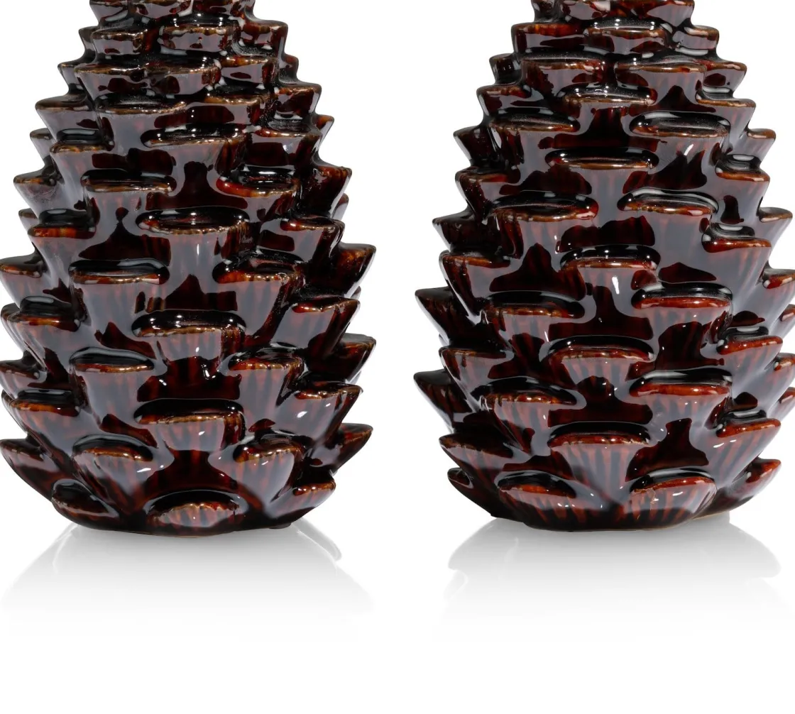 XOOON COCOmaison, Pine kandelaar H15cm - Bruin^ Woonaccessoires
