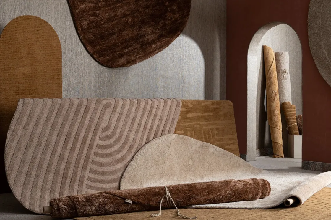 XOOON COCOmaison, Timeless Winding karpet 300x400cm - Oker^ Vloerkleden|Woonaccessoires