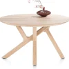 XOOON COSENZA eetkamertafel rond 130 cm - naturel eiken^ Tafelconfigurator|Eettafels