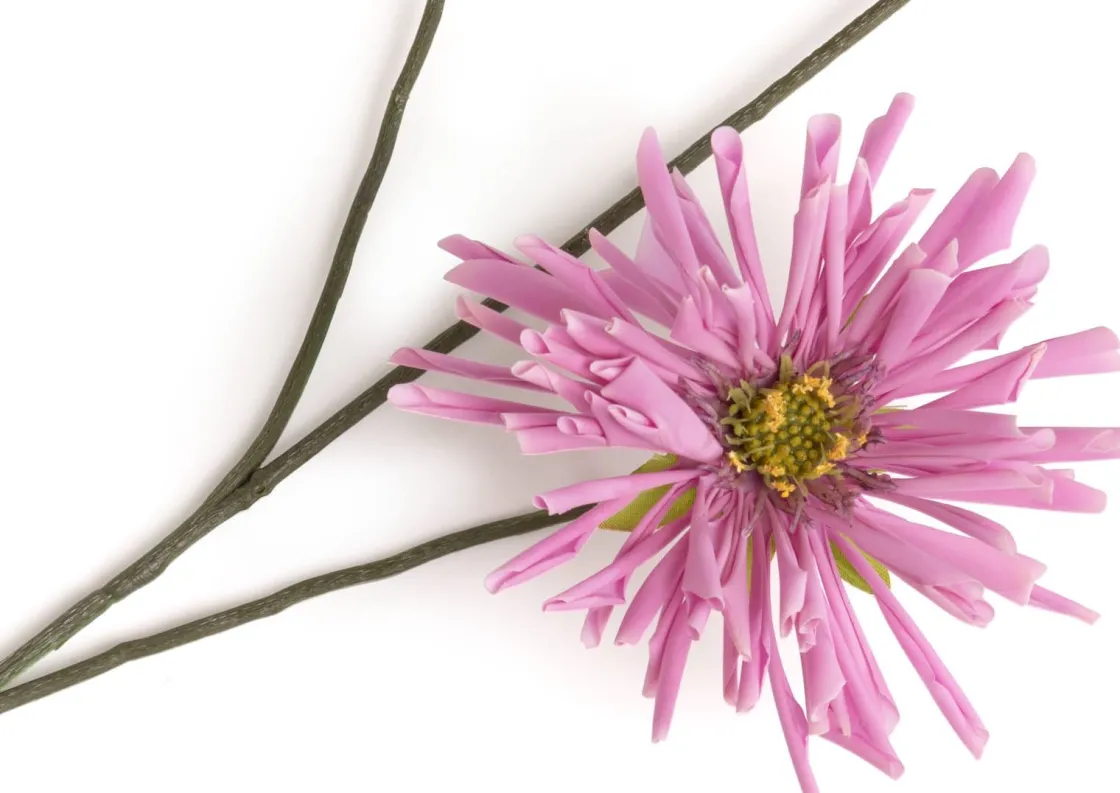 XOOON Dahlia Spider Spray kunstbloem (H75cm) in de kleur Paars^ Woonaccessoires