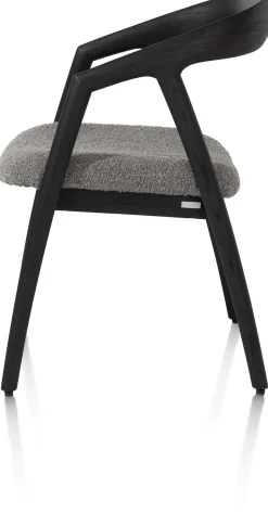 XOOON DANTE armstoel - eik antraciet in stof Brioni^ Armstoelen